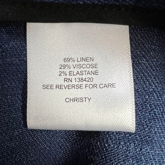 Carlisle Collection Womens Pants Christy Linen Blend Straight Leg Sz 4 New - Picture 8 of 14